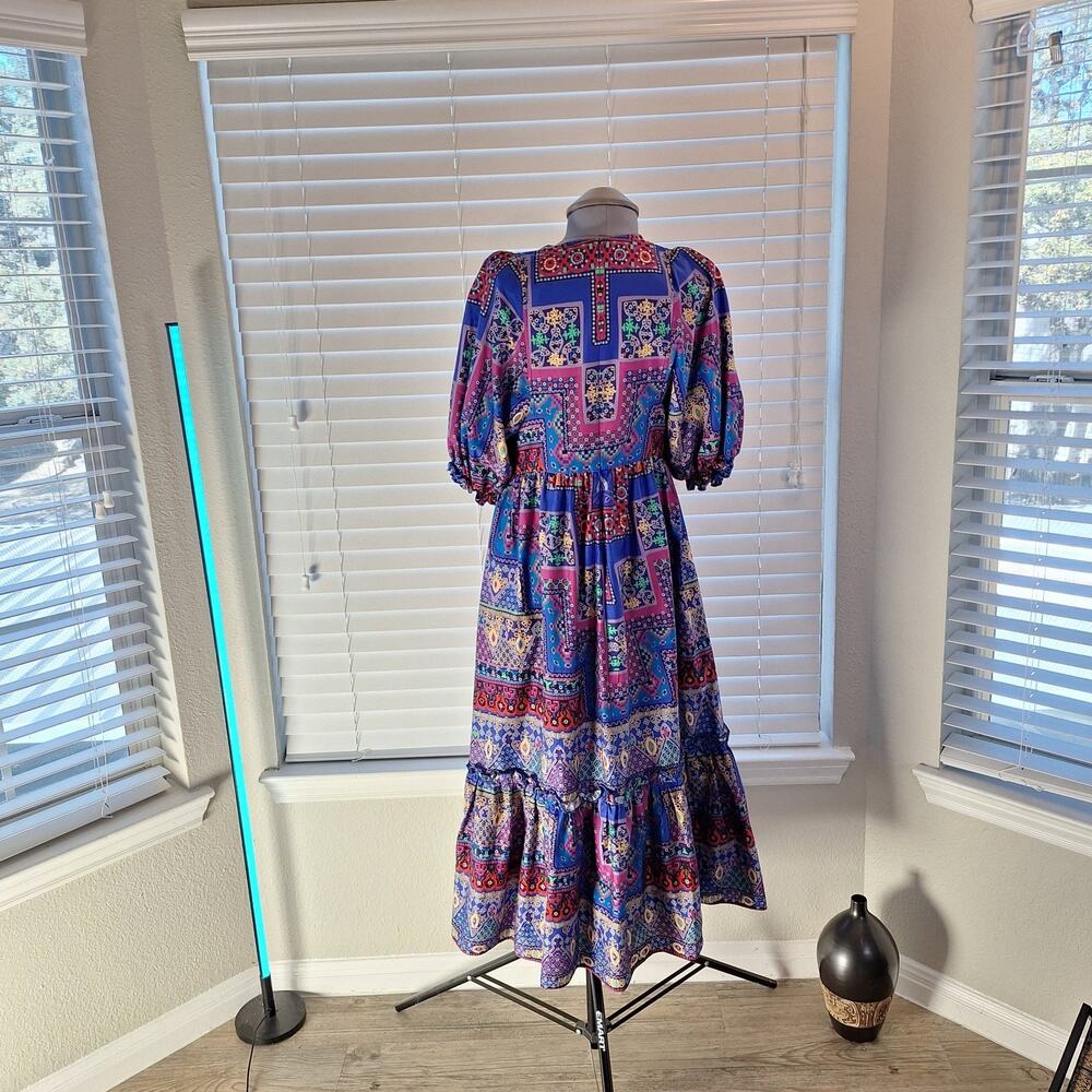 Hunter Bell New York Size M Short Sleeve Boho Maxi Dress - Picture 7 of 13